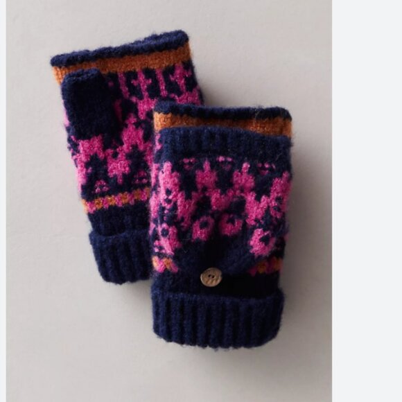 new Free People First Frost Fair Isle Mittens 2510 2S1 - Picture 3 of 4